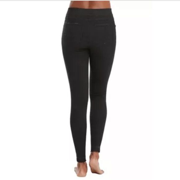 Spanx Released Hem Distressed High Rise Skinny Fit Denim Pants - Picture 2 of 7